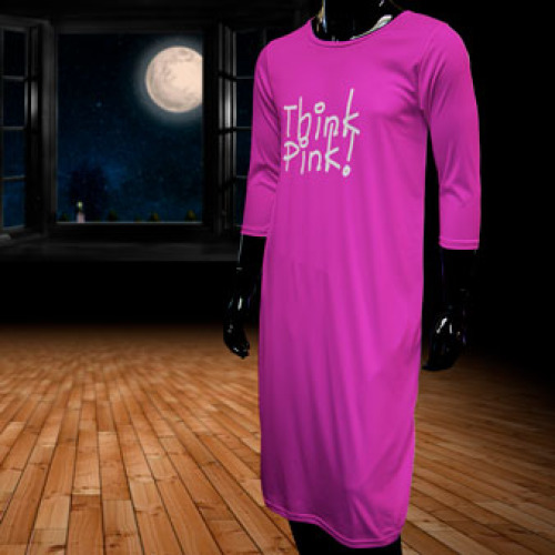 Long Sleeve Night Dress - Plush - (Cut-N-Sew)