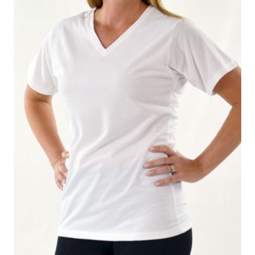 Shirt - Ladies Short Sleeve V-Neck Micro Poly - All Over Print