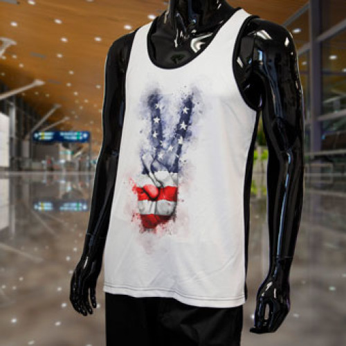 Tank Top - Black Back - Front Print