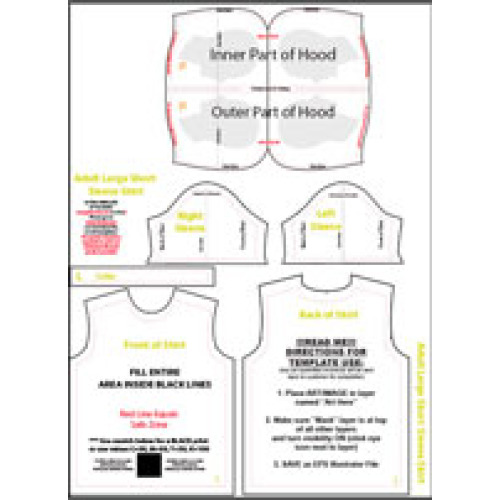 Cut N Sew - Short Sleeve with Hood - Polyester 100gsm
