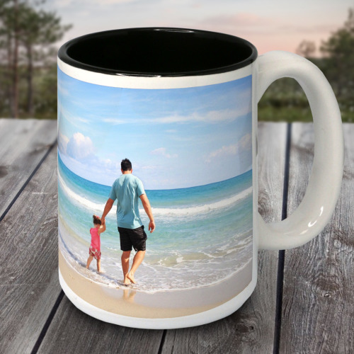 Mug - 15oz Black Inside - White