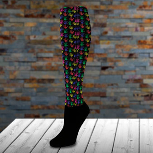 Sock - Tube-AT4-Adult Knee High Dark Art w/ Cotton Black Foot